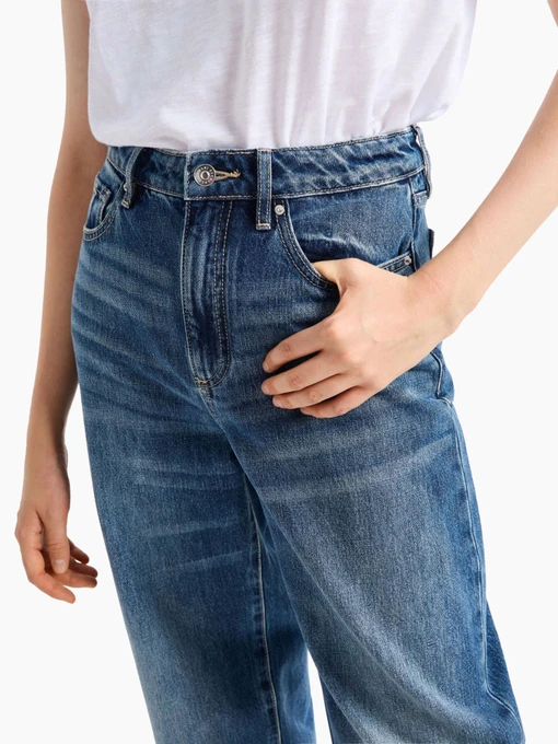 Бавовняні Жіночі Широкі джинси Armani Exchange фото 3