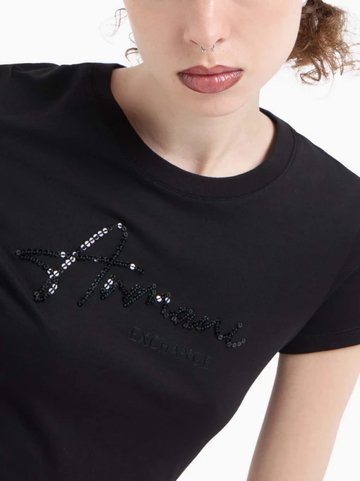 Бавовняна Жіноча Футболка Armani Exchange фото 3