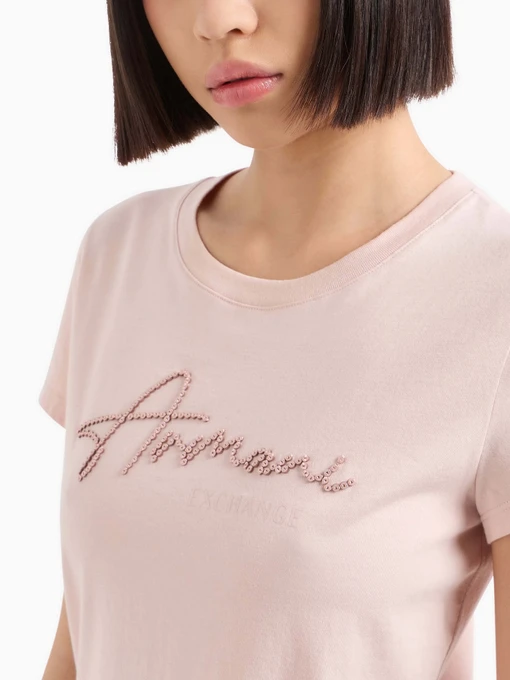 Бавовняна Жіноча Футболка Armani Exchange фото 3