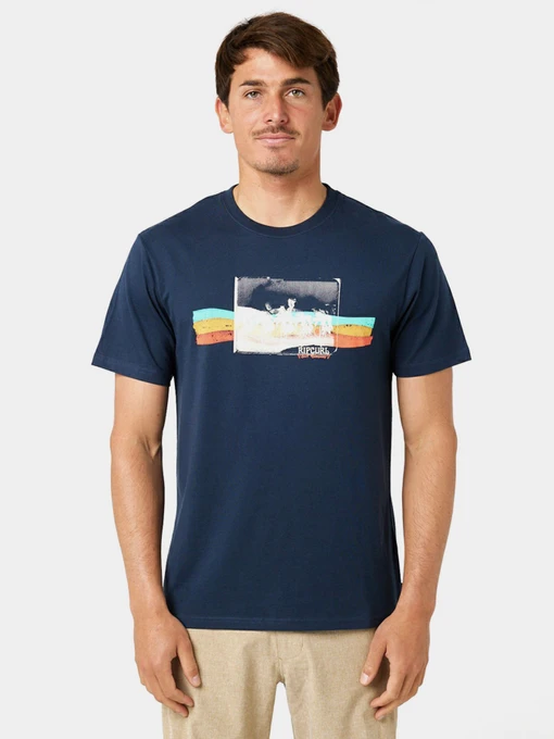 Футболки і поло Rip Curl Striped модель 047MTE-291 Темно-синій Фото