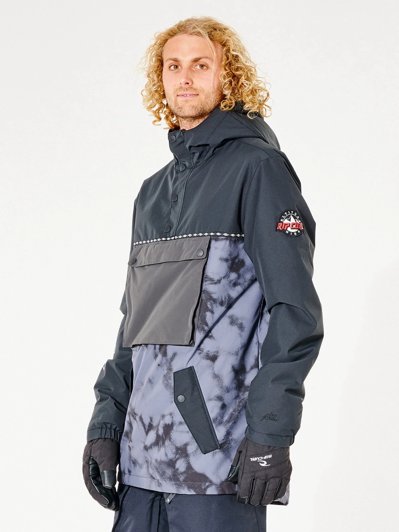 Куртки та дублянки Rip Curl Primative Anorak модель SCJCT4-97 Чорний, сірий Куртки та дублянки Rip Curl Primative Anorak модель SCJCT4-97 Чорний, сірий Фото