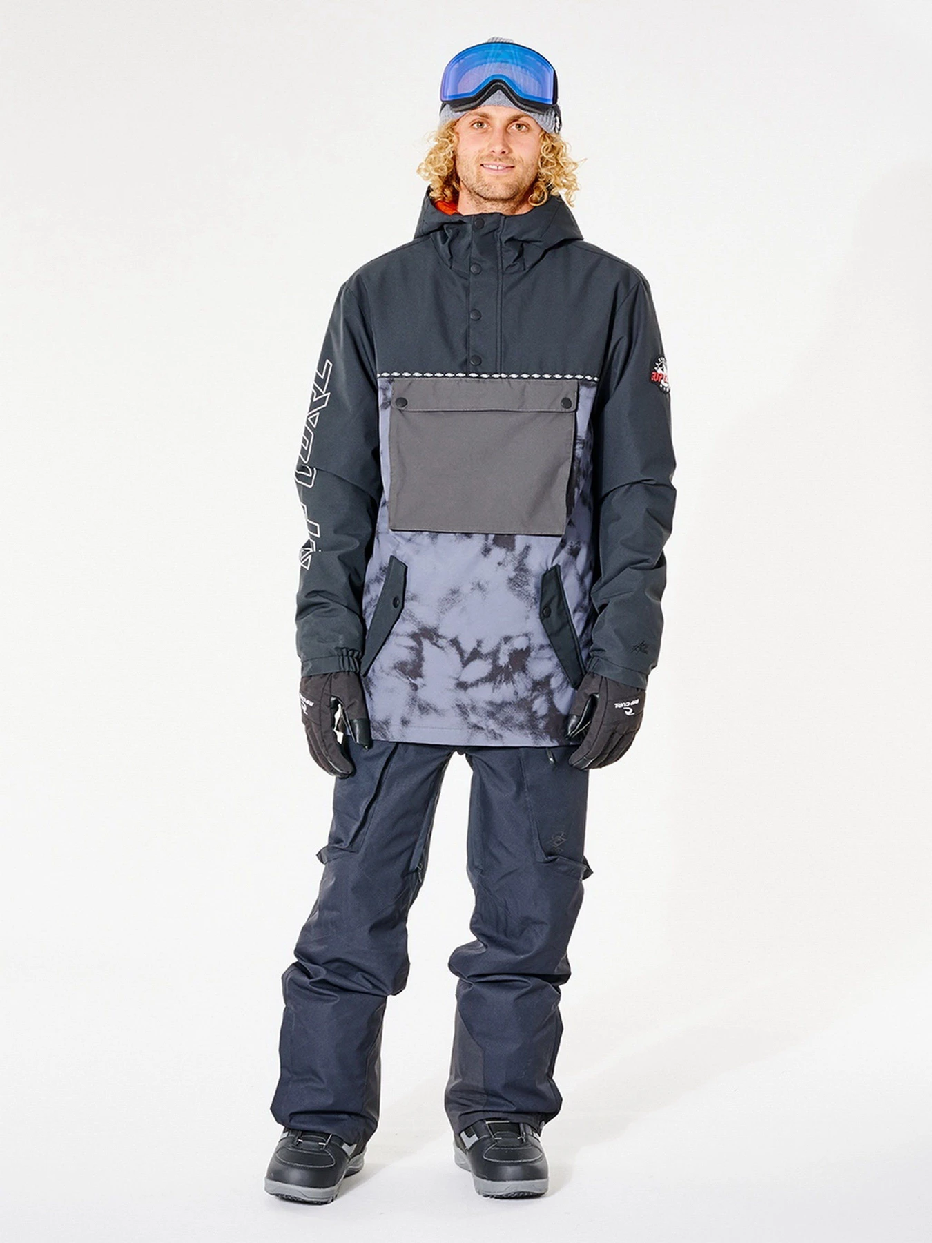 Куртки та дублянки Rip Curl Primative Anorak модель SCJCT4-97 Чорний, сірий Куртки та дублянки Rip Curl Primative Anorak модель SCJCT4-97 Чорний, сірий Фото