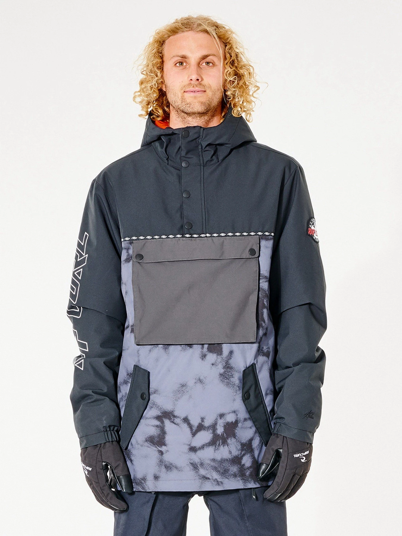 Куртки та дублянки Rip Curl Primative Anorak модель SCJCT4-97 Чорний, сірий Куртки та дублянки Rip Curl Primative Anorak модель SCJCT4-97 Чорний, сірий Фото