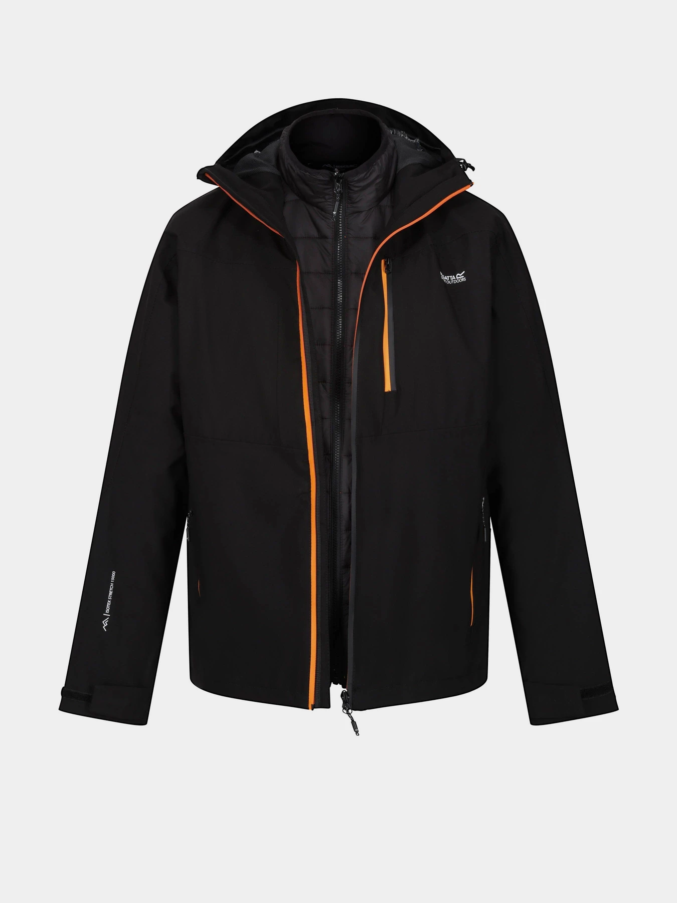 Куртки та дублянки Regatta Wentwood VIII модель RMP359-HZT Чорний Куртки та дублянки Regatta Wentwood VIII модель RMP359-HZT Чорний Фото