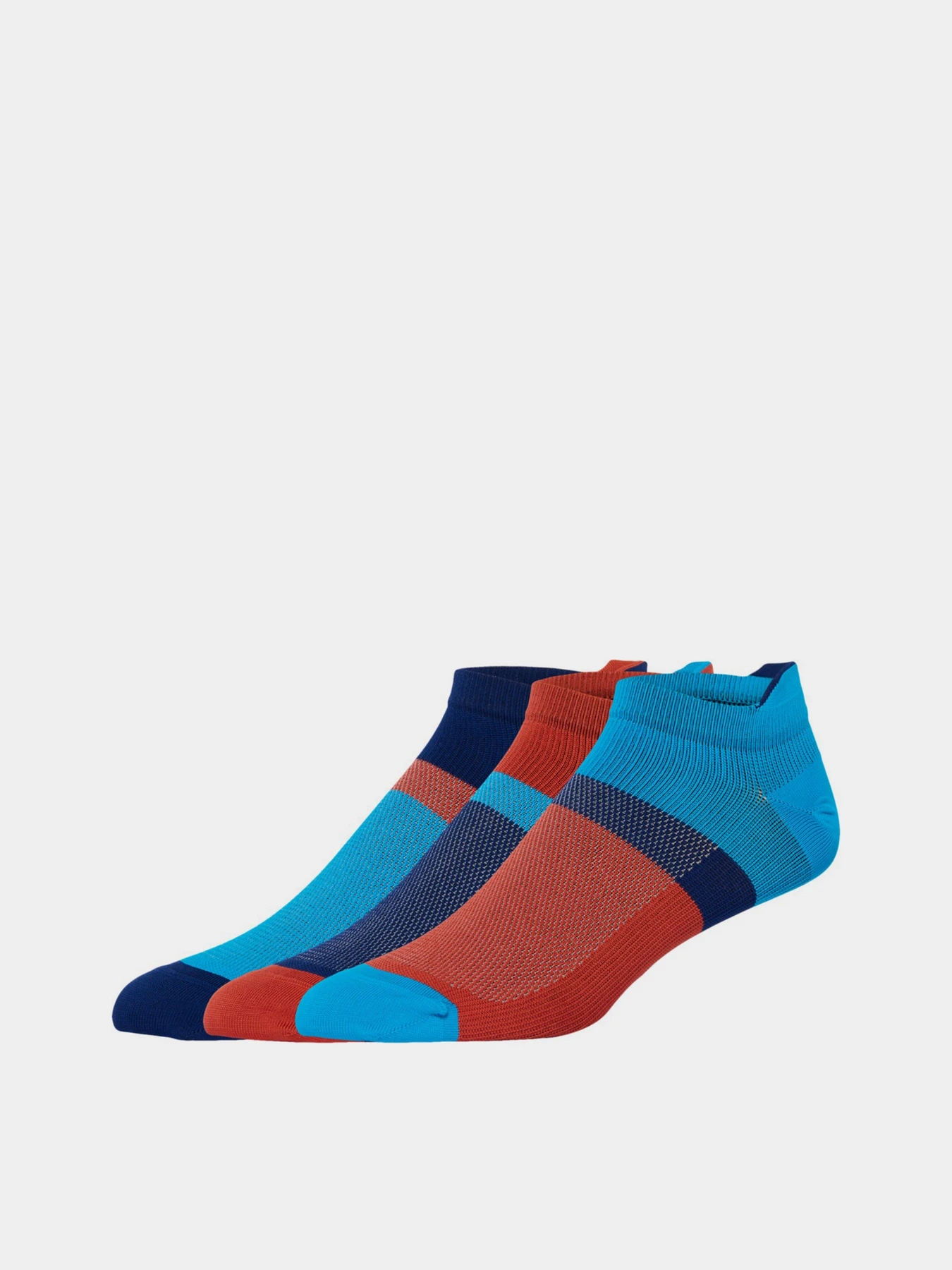 Шкарпетки та гольфи Asics 3ppk Color Block Ankle модель 3033B560-400 Синій Шкарпетки та гольфи Asics 3ppk Color Block Ankle модель 3033B560-400 Синій Фото