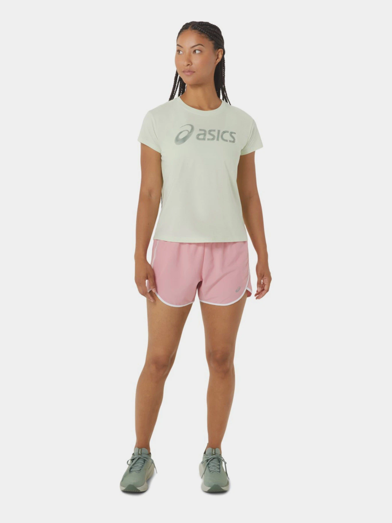 Футболки і поло Asics Big Logo III модель 2032C411-302 Зелений, сірий Футболки і поло Asics Big Logo III модель 2032C411-302 Зелений, сірий Фото