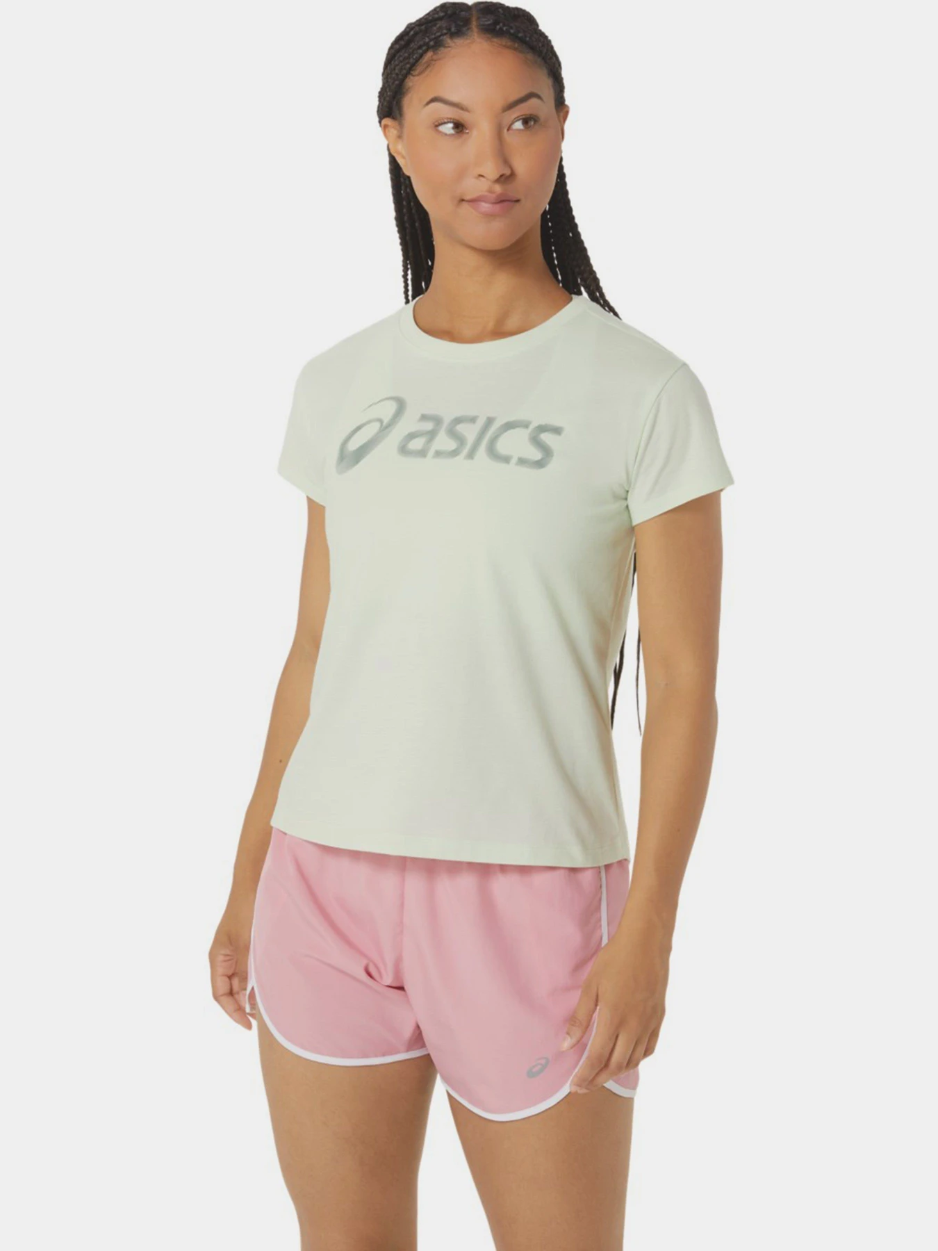 Футболки і поло Asics Big Logo III модель 2032C411-302 Зелений, сірий Футболки і поло Asics Big Logo III модель 2032C411-302 Зелений, сірий Фото