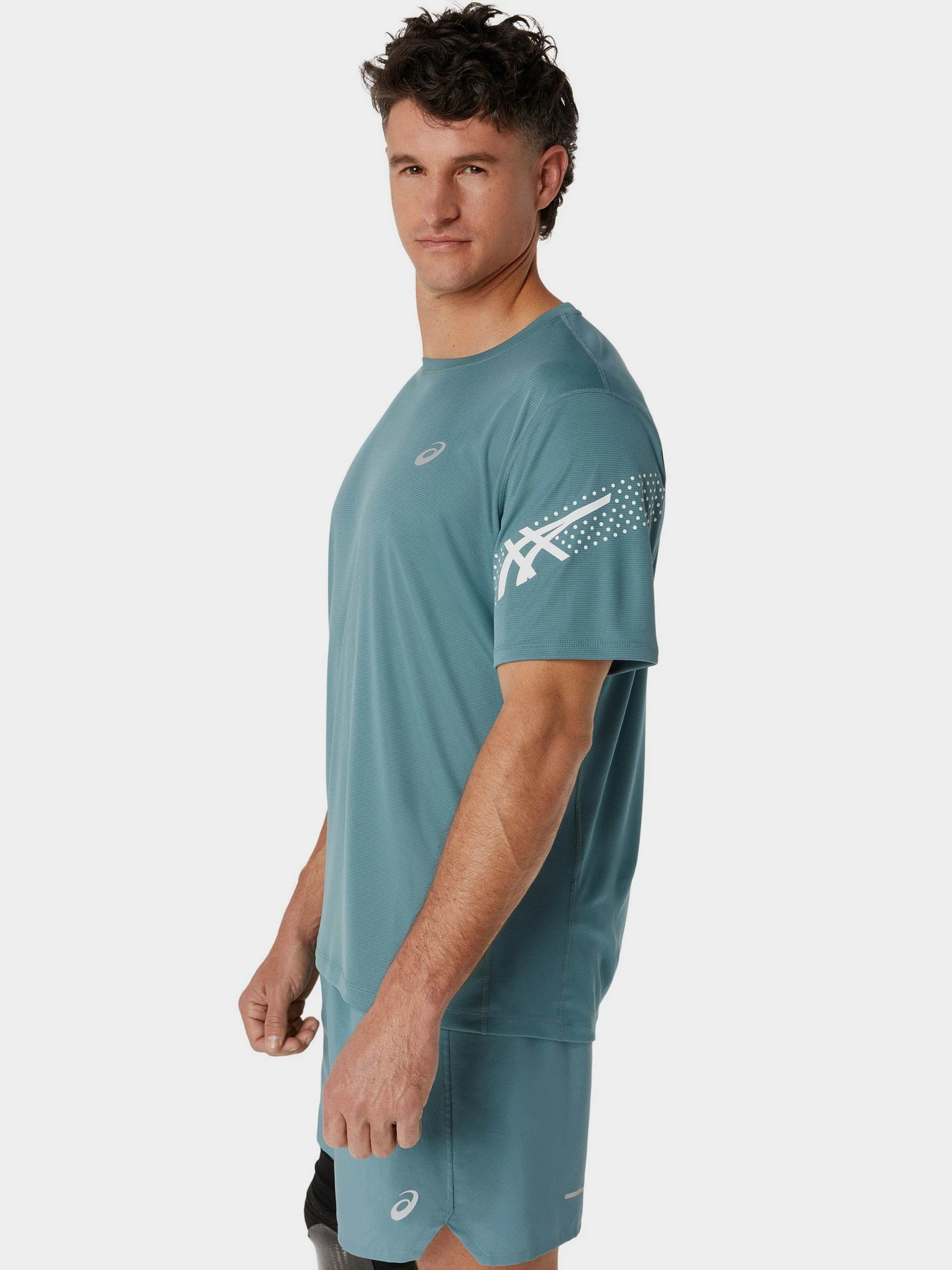 Футболки и поло Asics Icon Ss модель 2011C734-406 Бірюзовий, білий Футболки и поло Asics Icon Ss модель 2011C734-406 Бірюзовий, білий Фото