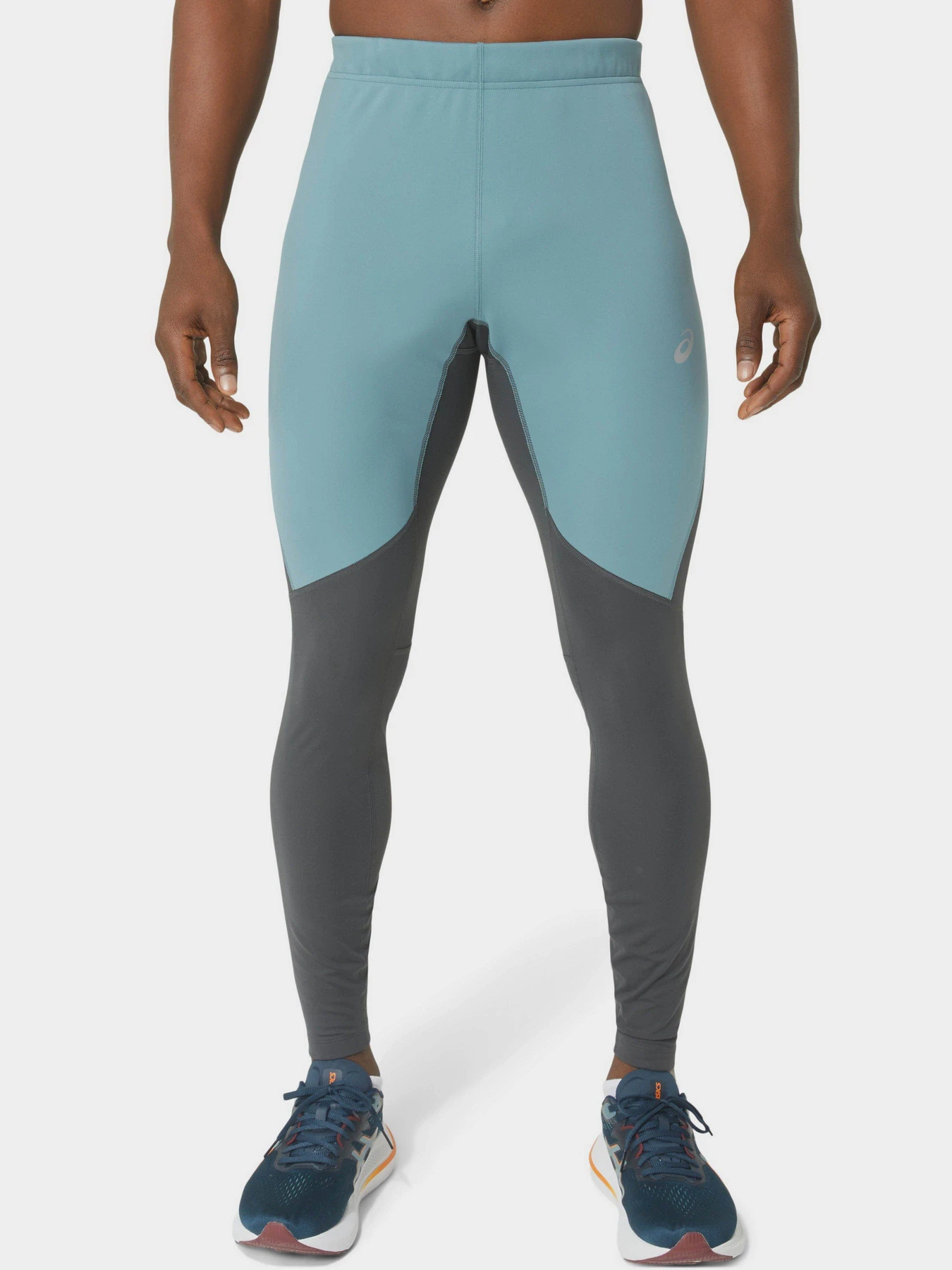 Штани Asics Winter Run Tight модель 2011C881-020 Сірий, бірюзовий Фото