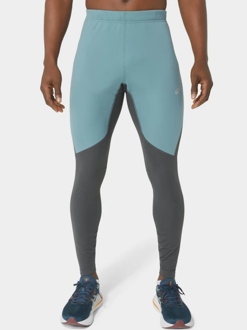 Штани Asics Winter Run Tight модель 2011C881-020 Сірий, бірюзовий Фото