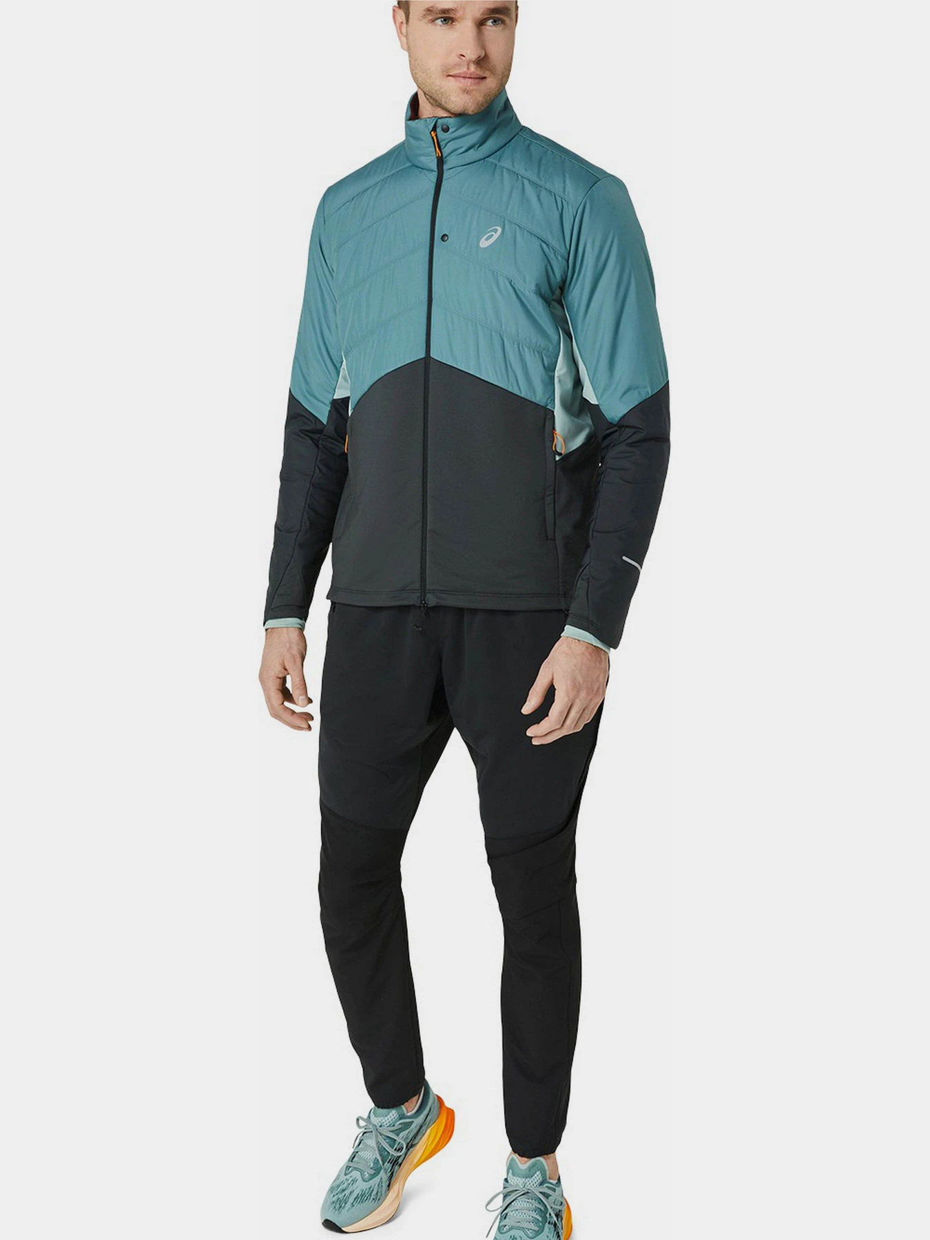 Куртки та дублянки Asics Winter Run модель 2011C883-400 Бірюзовий, сірий Куртки та дублянки Asics Winter Run модель 2011C883-400 Бірюзовий, сірий Фото