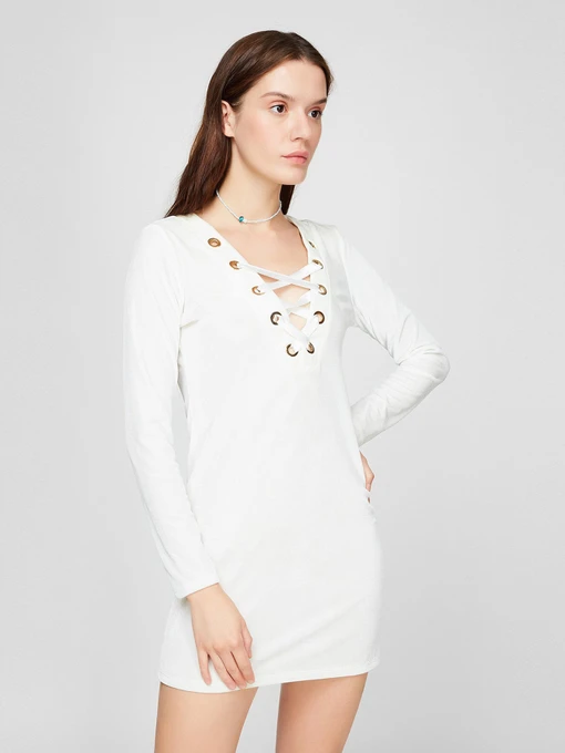 Сукні Sassofono модель A191-SF-389171, МОЛОЧНИЙ Фото