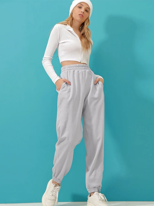 Брюки Trend Alacati Stili модель ALC-X9365GRİMELANJ Фото