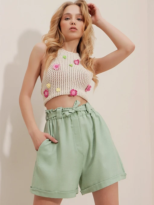 Шорты Trend Alacati Stili модель ALC-X9626CAGLA YESİLİ Фото