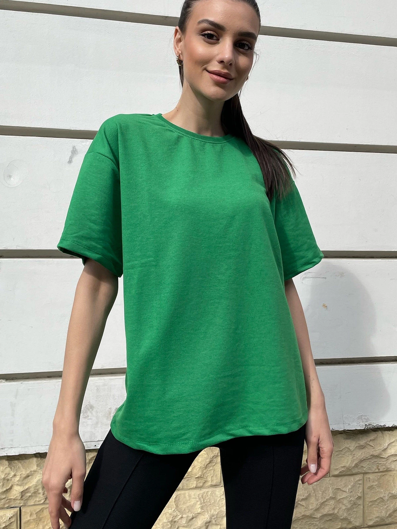 Футболки и поло Trend Alacati Stili модель ALC-X9990YESİL Футболки и поло Trend Alacati Stili модель ALC-X9990YESİL Фото