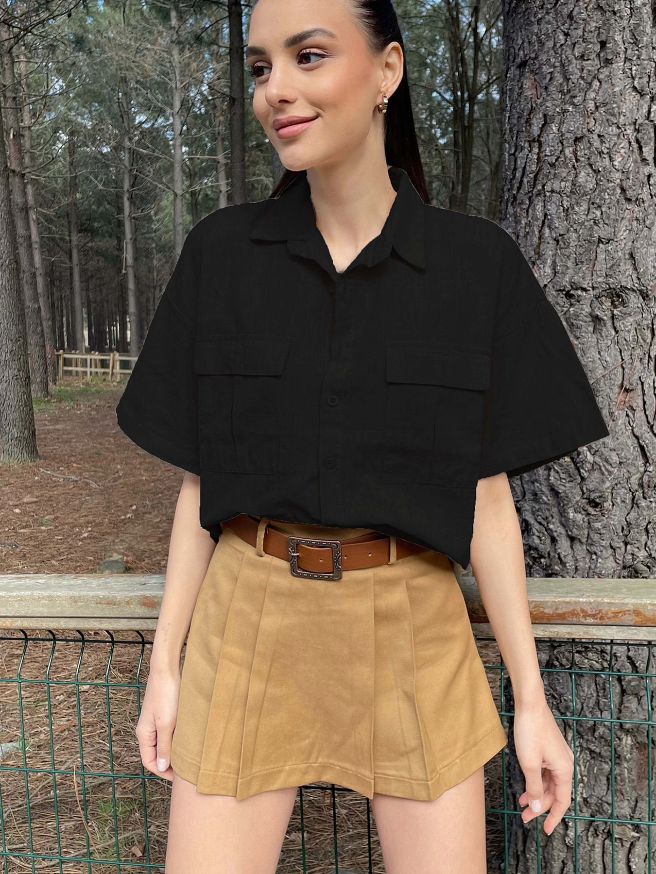 Рубашки Trend Alacati Stili модель ALC-X9991SİYAH Рубашки Trend Alacati Stili модель ALC-X9991SİYAH Фото