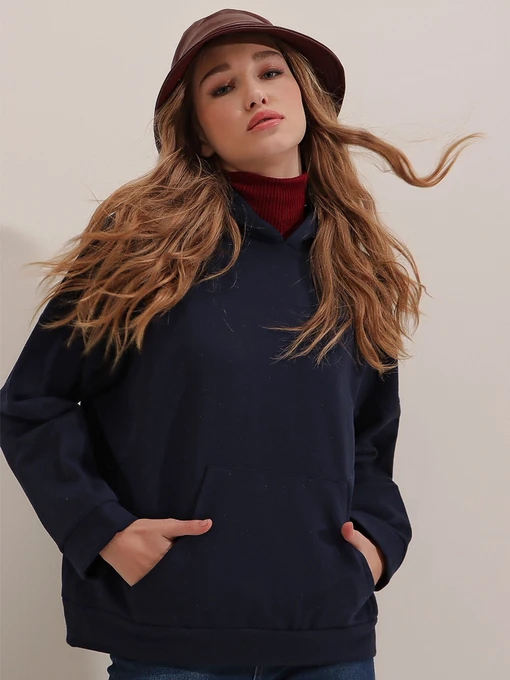 Худи и свитшоты Trend Alacati Stili модель ALC-531-045/LACIVERT Фото