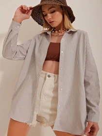 Сорочки Trend Alacati Stili модель ALC-X10232/Kahve Фото