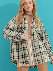 Рубашки Trend Alacati Stili модель ALC-X7142/KOYU BEJ Фото