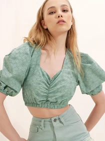 Рубашки Trend Alacati Stili модель ALCM-006-001/Cagla Yesili Фото