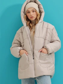 Куртки и дубленки Trend Alacati Stili модель ALC-X7365/GRI Фото