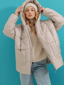 Куртки и дубленки Trend Alacati Stili модель ALC-X7365/GRI Фото