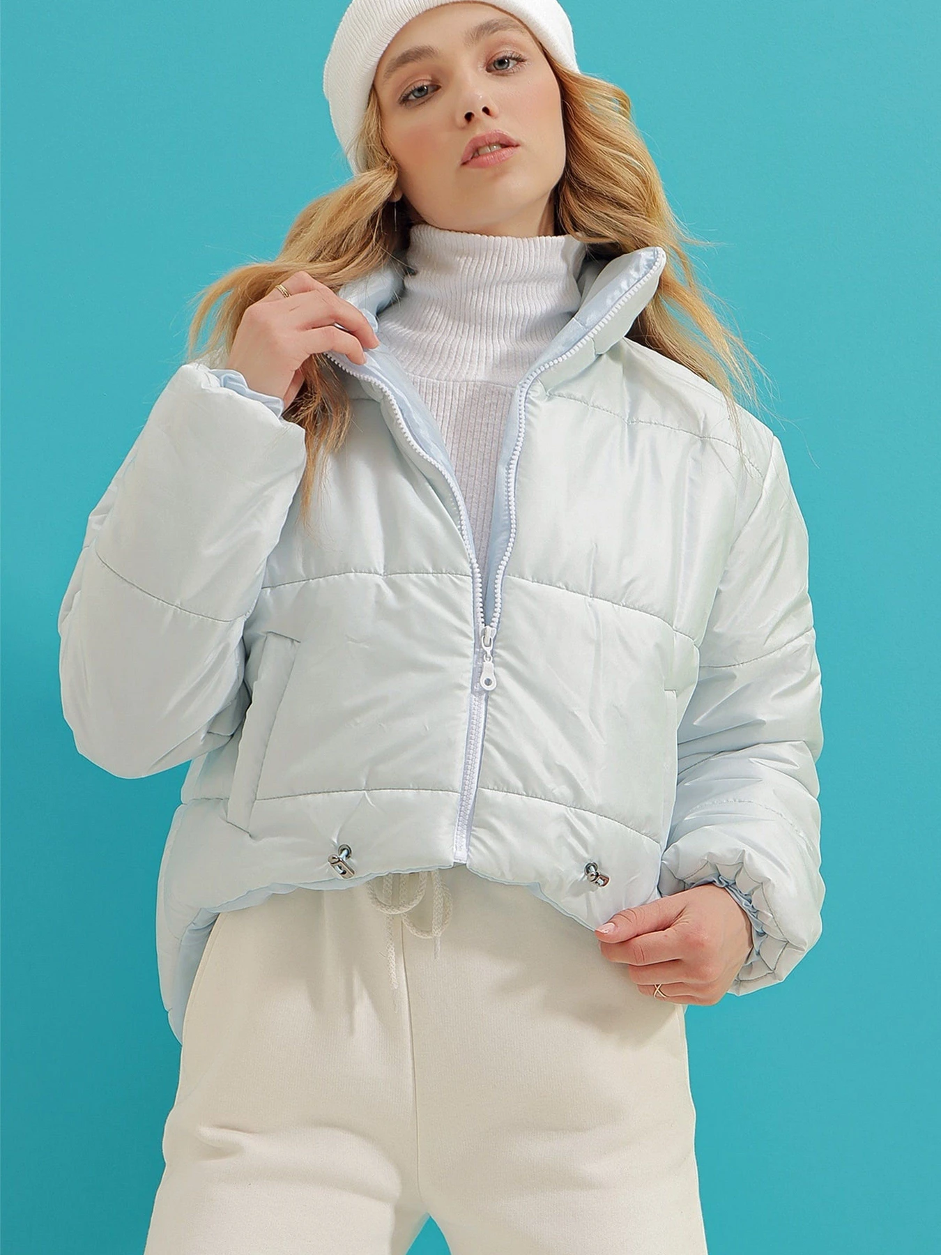 Куртки та дублянки Trend Alacati Stili модель ALC-X7684/ACIK MAVI Куртки та дублянки Trend Alacati Stili модель ALC-X7684/ACIK MAVI Фото