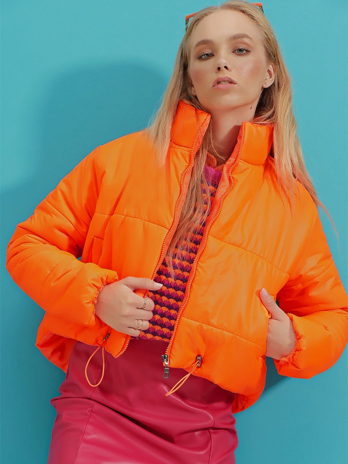Куртки та дублянки Trend Alacati Stili модель ALC-X7684/ACIK TURUNCU Куртки та дублянки Trend Alacati Stili модель ALC-X7684/ACIK TURUNCU Фото