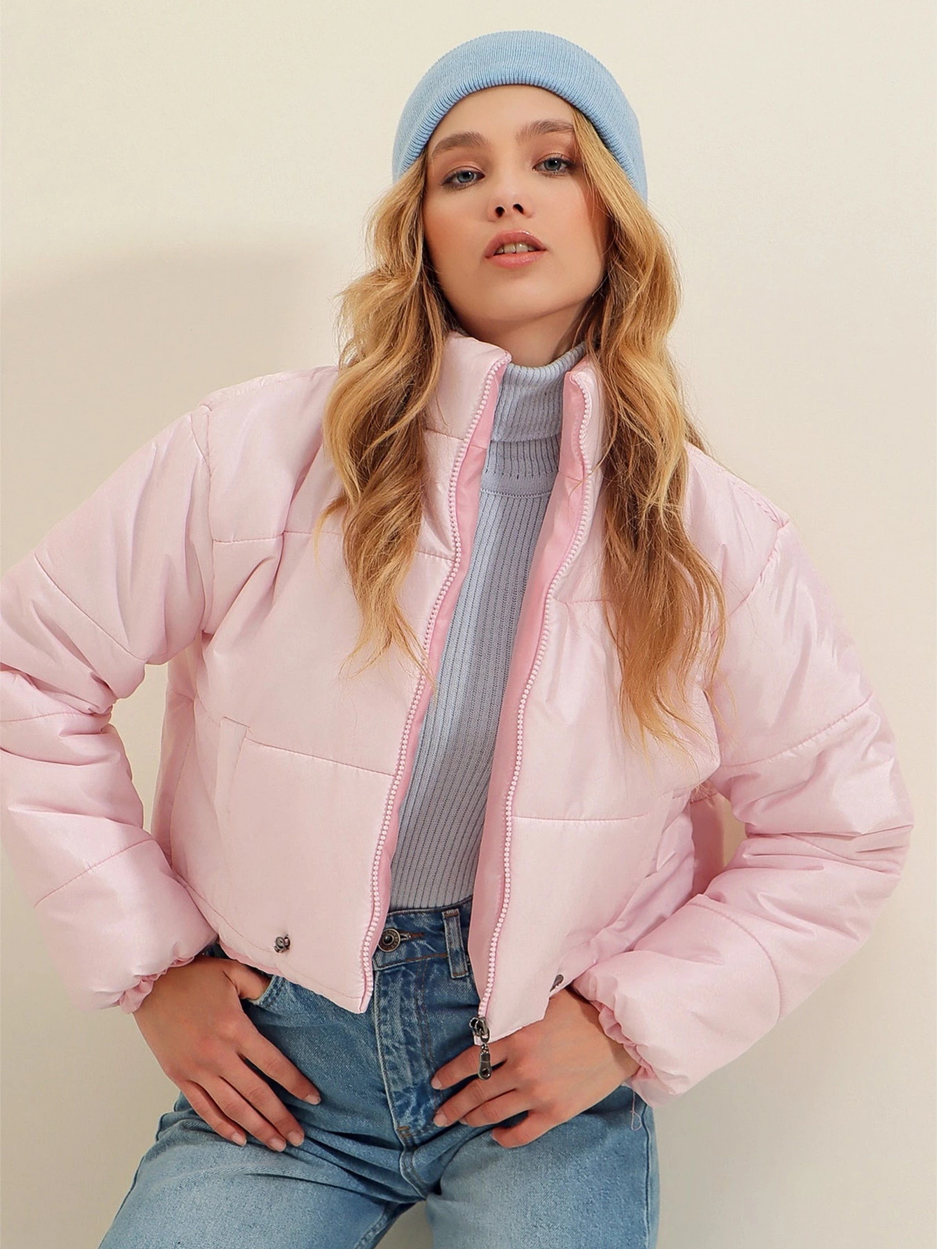 Куртки та дублянки Trend Alacati Stili модель ALC-X7684/PEMBE Куртки та дублянки Trend Alacati Stili модель ALC-X7684/PEMBE Фото