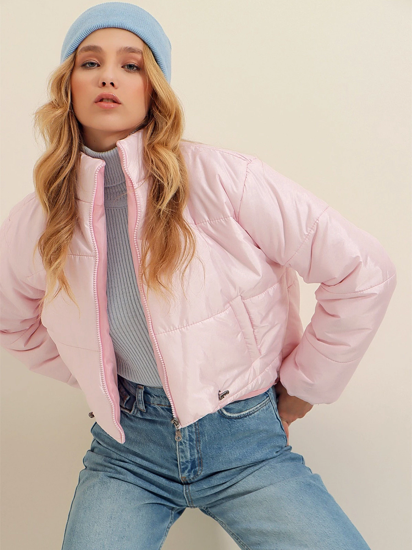 Куртки та дублянки Trend Alacati Stili модель ALC-X7684/PEMBE Куртки та дублянки Trend Alacati Stili модель ALC-X7684/PEMBE Фото