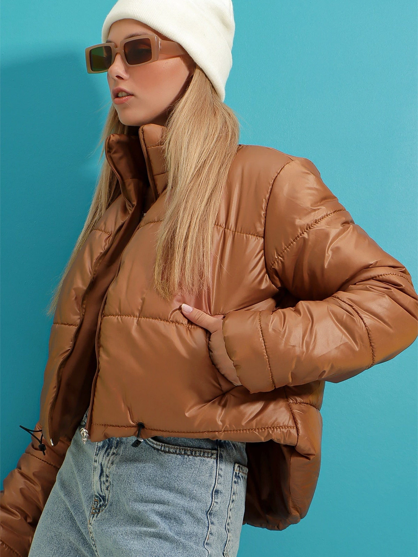 Куртки та дублянки Trend Alacati Stili модель ALC-X7684/TABA Куртки та дублянки Trend Alacati Stili модель ALC-X7684/TABA Фото