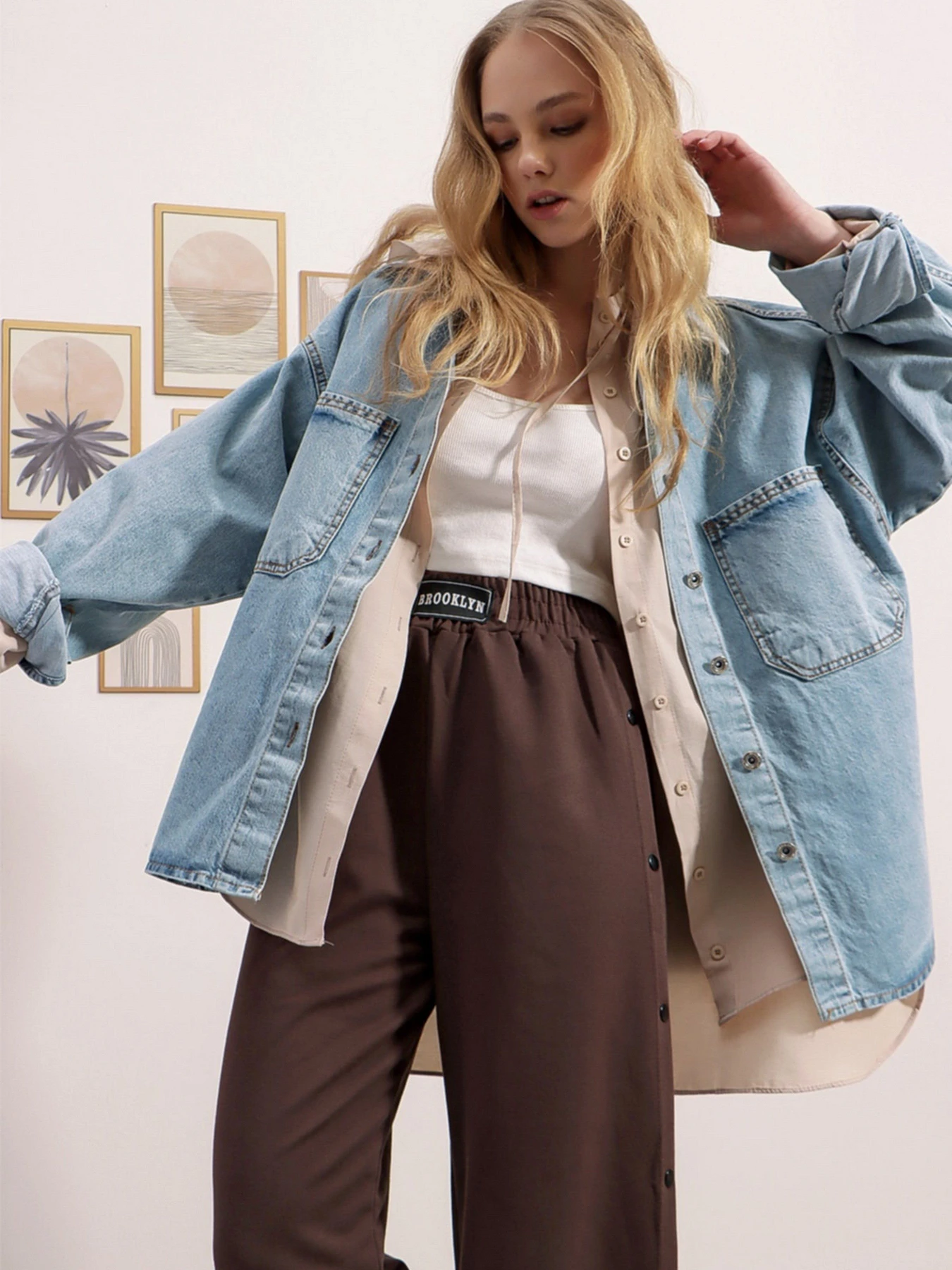 Куртки и дубленки Trend Alacati Stili модель ALC-X8152/BUZ MAVI Куртки и дубленки Trend Alacati Stili модель ALC-X8152/BUZ MAVI Фото