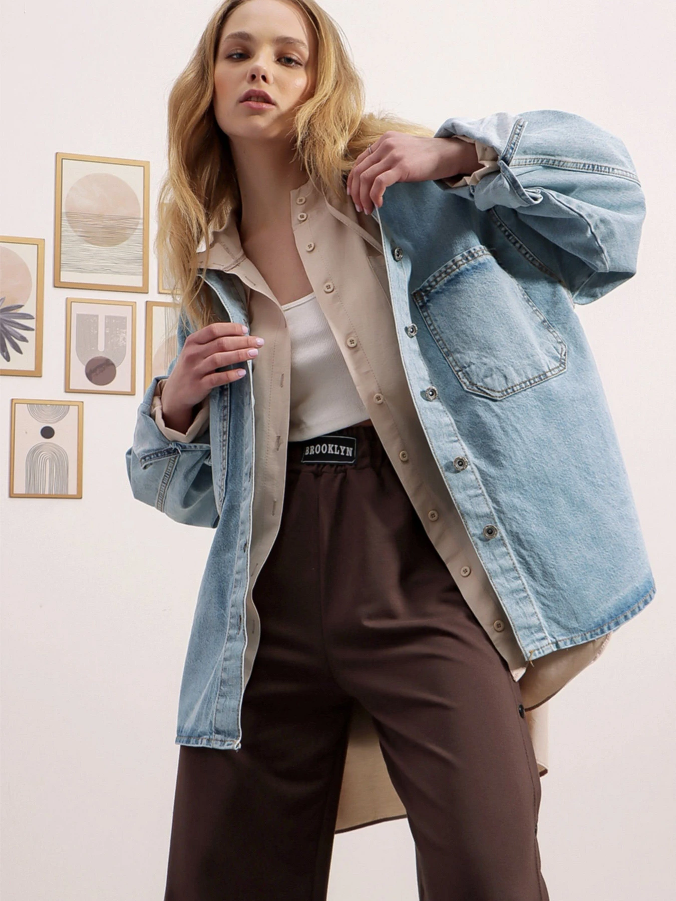 Куртки и дубленки Trend Alacati Stili модель ALC-X8152/BUZ MAVI Куртки и дубленки Trend Alacati Stili модель ALC-X8152/BUZ MAVI Фото