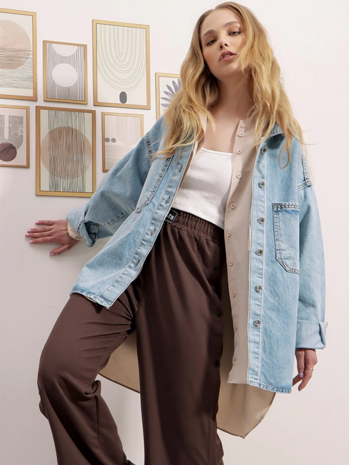 Куртки и дубленки Trend Alacati Stili модель ALC-X8152/BUZ MAVI Куртки и дубленки Trend Alacati Stili модель ALC-X8152/BUZ MAVI Фото
