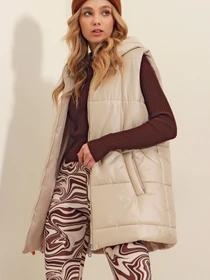 Куртки и дубленки Trend Alacati Stili модель ALC-X9455/BEJ Фото