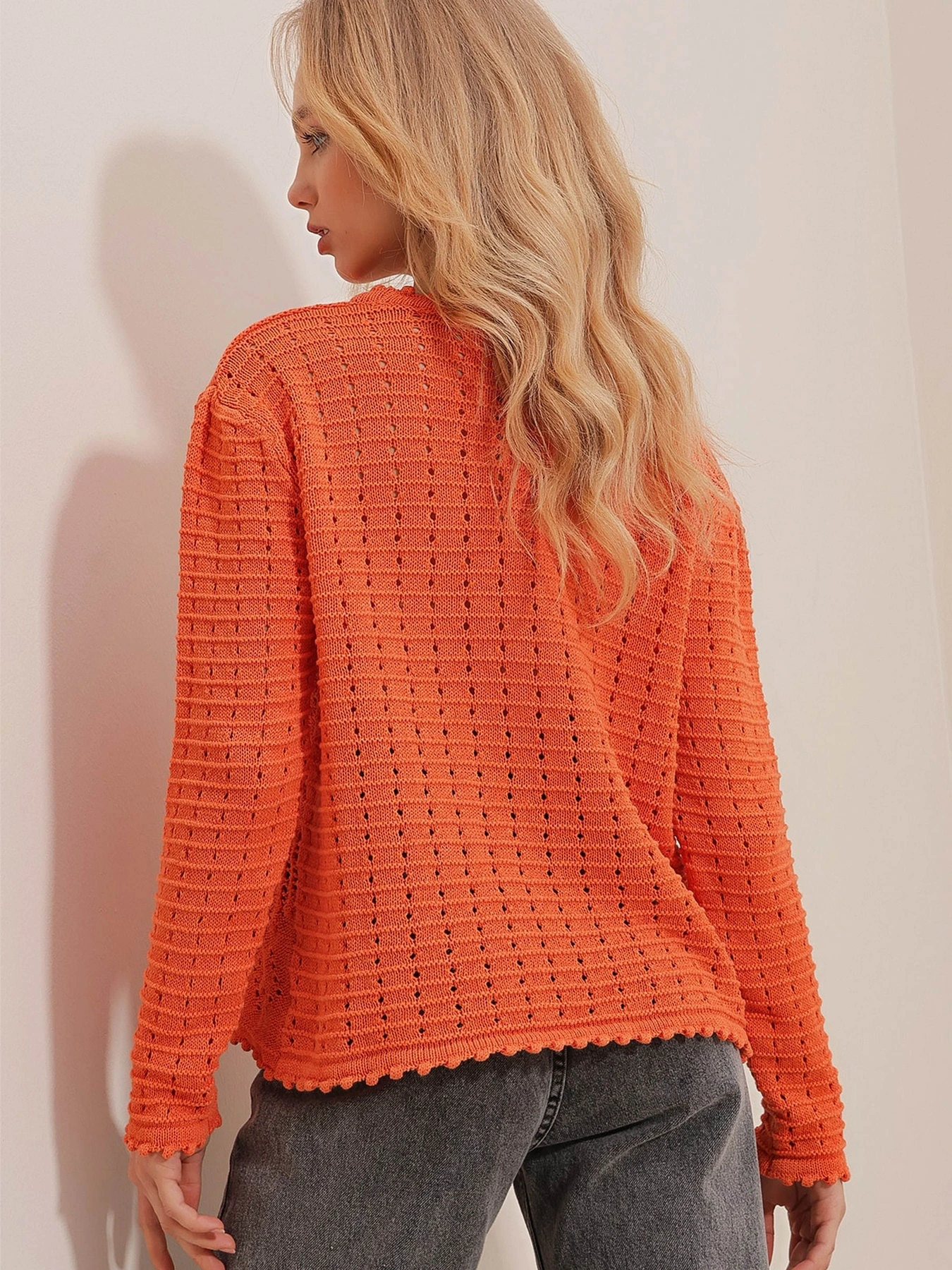 Свитры и кардиганы Trend Alacati Stili модель ALC-X9755/TURUNCU Свитры и кардиганы Trend Alacati Stili модель ALC-X9755/TURUNCU Фото
