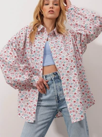 Рубашки Trend Alacati Stili модель ALC-X9948/Beyaz Pembe Фото