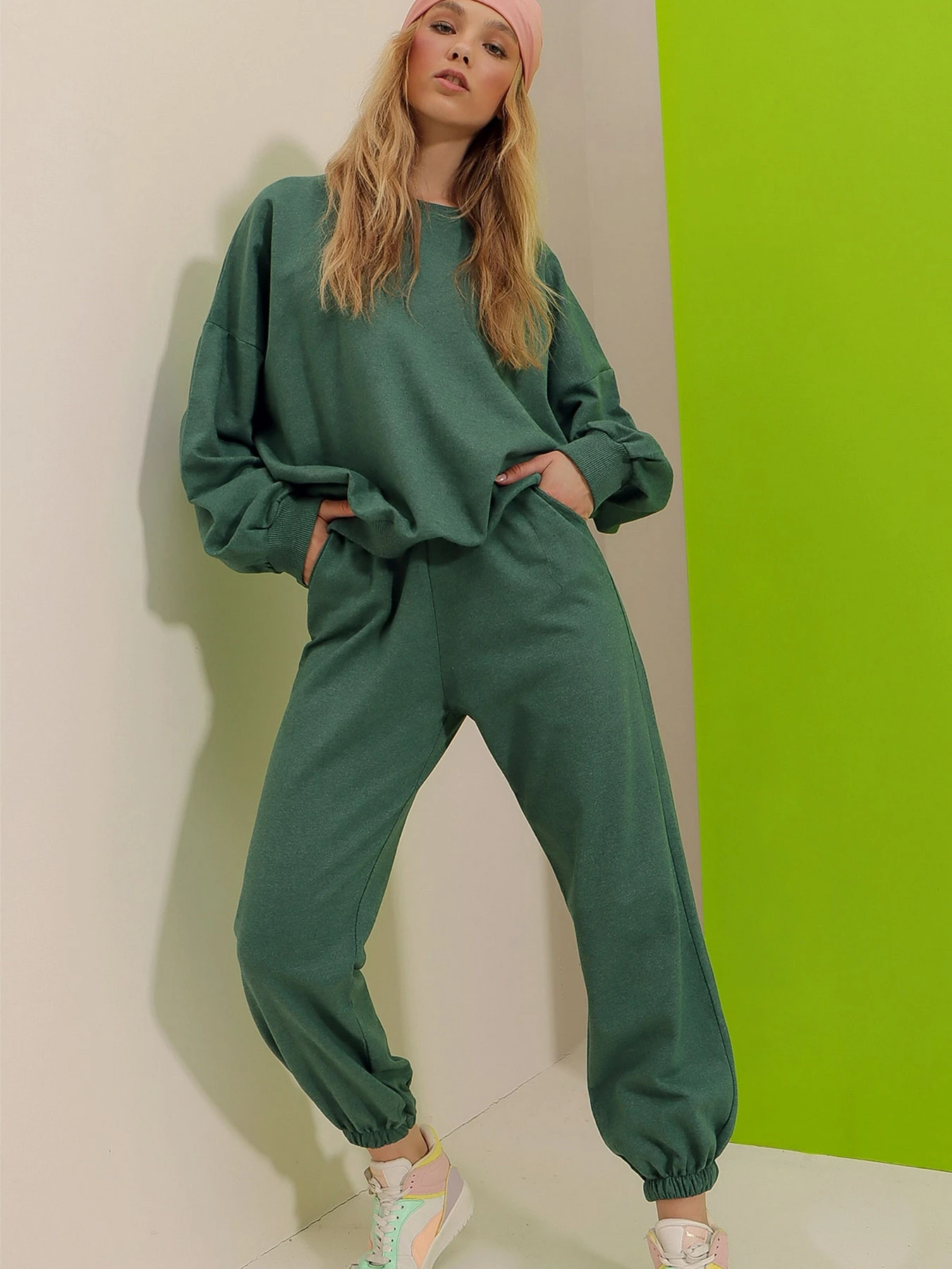 Костюмы Trend Alacati Stili модель ALC-507-669-001/NEFTi YESiLi Костюмы Trend Alacati Stili модель ALC-507-669-001/NEFTi YESiLi Фото
