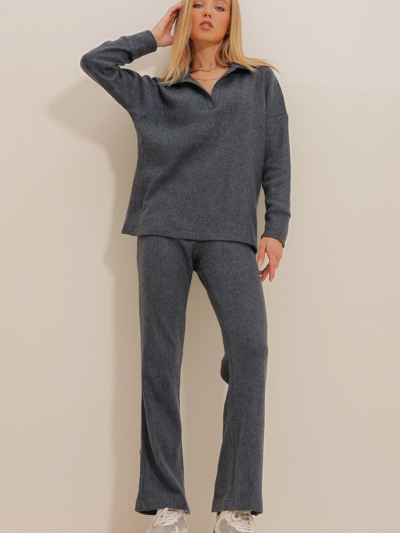 Костюмы Trend Alacati Stili модель ALC-796-001/Antrasit Костюмы Trend Alacati Stili модель ALC-796-001/Antrasit Фото