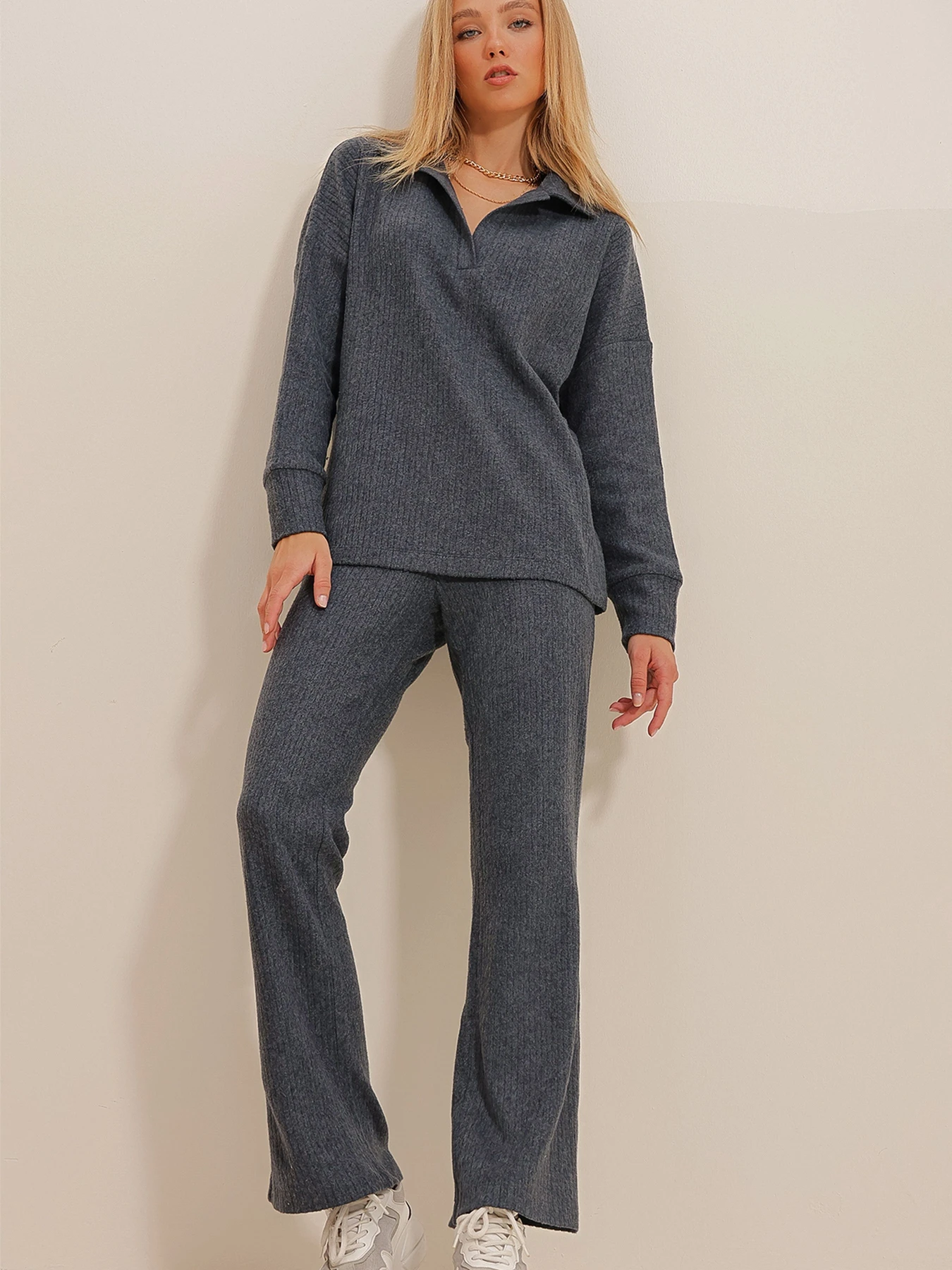 Костюмы Trend Alacati Stili модель ALC-796-001/Antrasit Костюмы Trend Alacati Stili модель ALC-796-001/Antrasit Фото