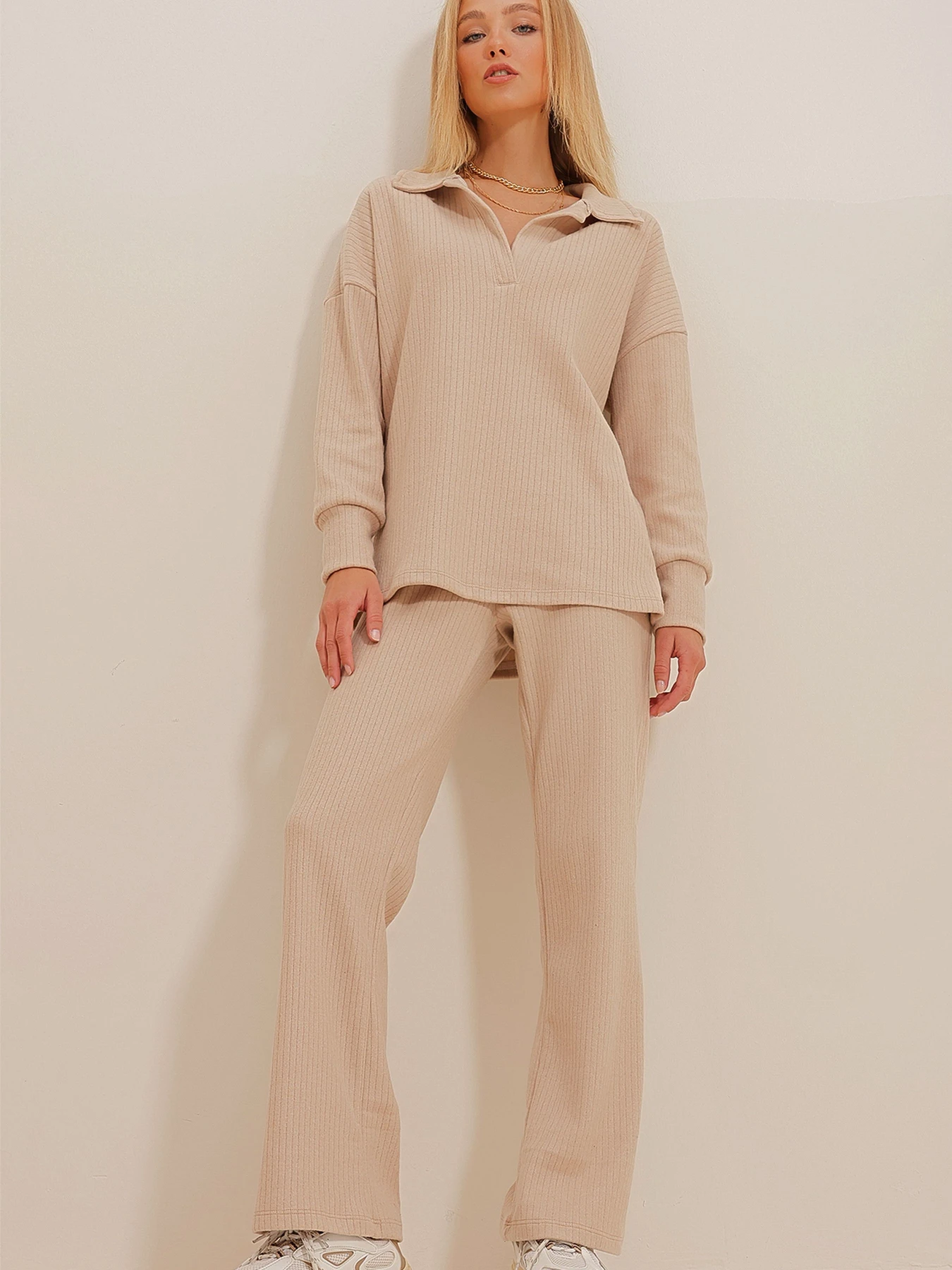 Костюмы Trend Alacati Stili модель ALC-796-001/Bej Фото