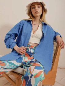Сорочки Trend Alacati Stili модель ALC-X10343/Havaci Mavi Фото