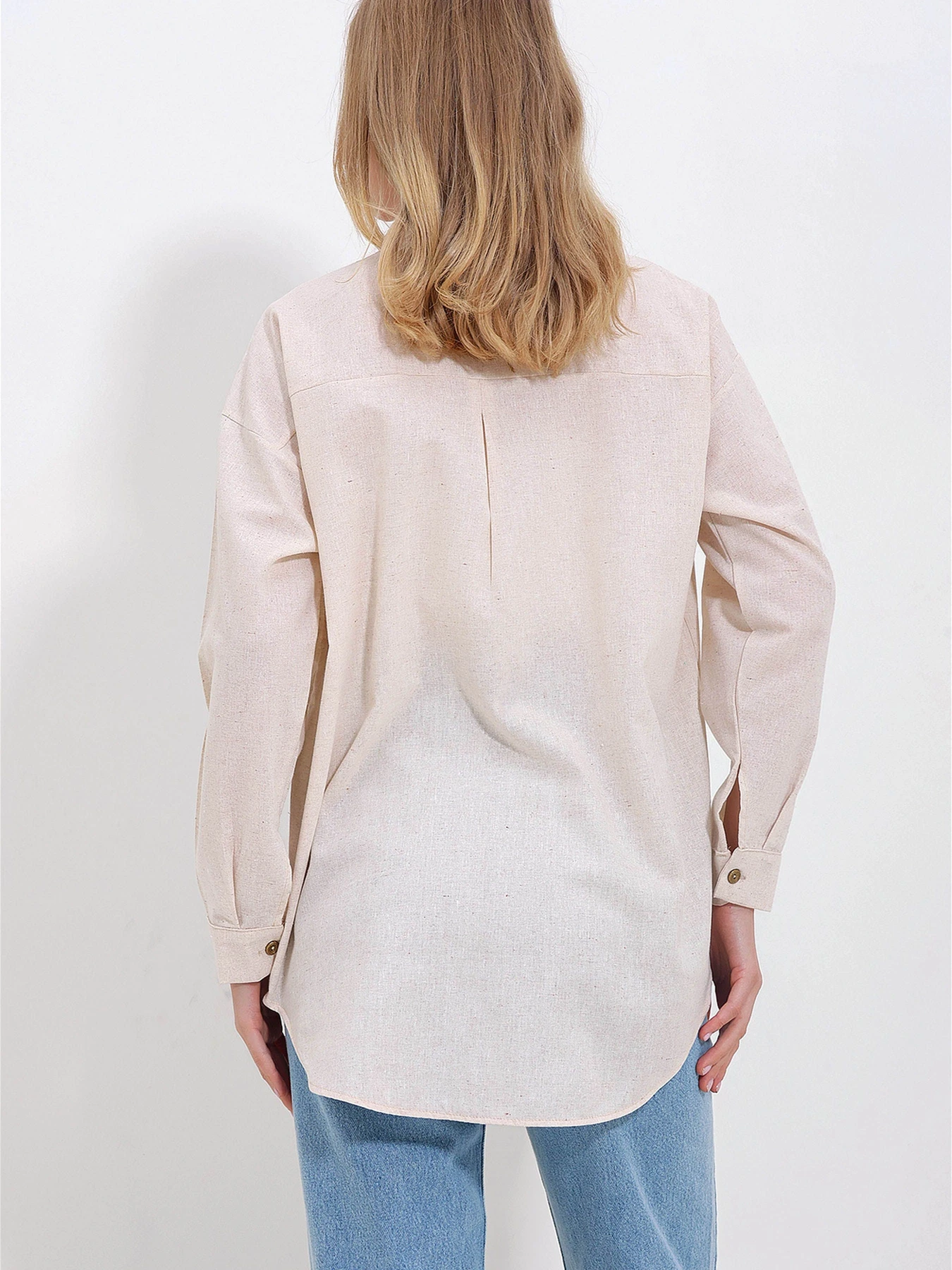Сорочки Trend Alacati Stili модель ALC-X10343/KREM Сорочки Trend Alacati Stili модель ALC-X10343/KREM Фото