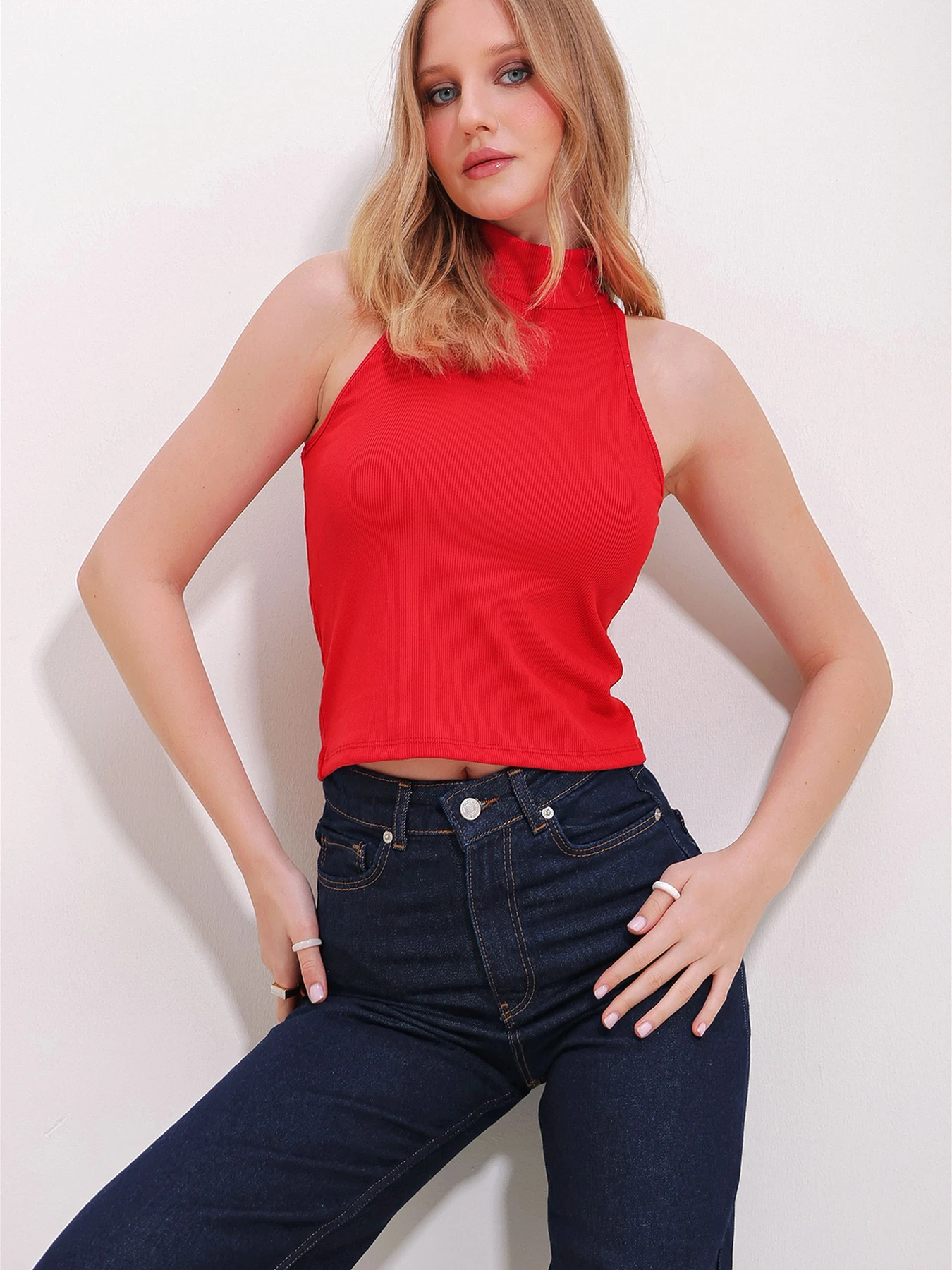Футболки и поло Trend Alacati Stili модель ALC-X11497/KiRMiZi Футболки и поло Trend Alacati Stili модель ALC-X11497/KiRMiZi Фото