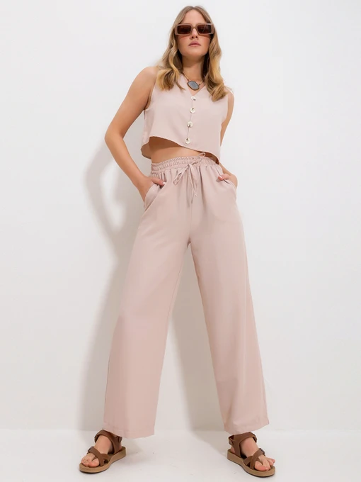 Костюми Trend Alacati Stili модель ALC-X11738/BEJ Фото
