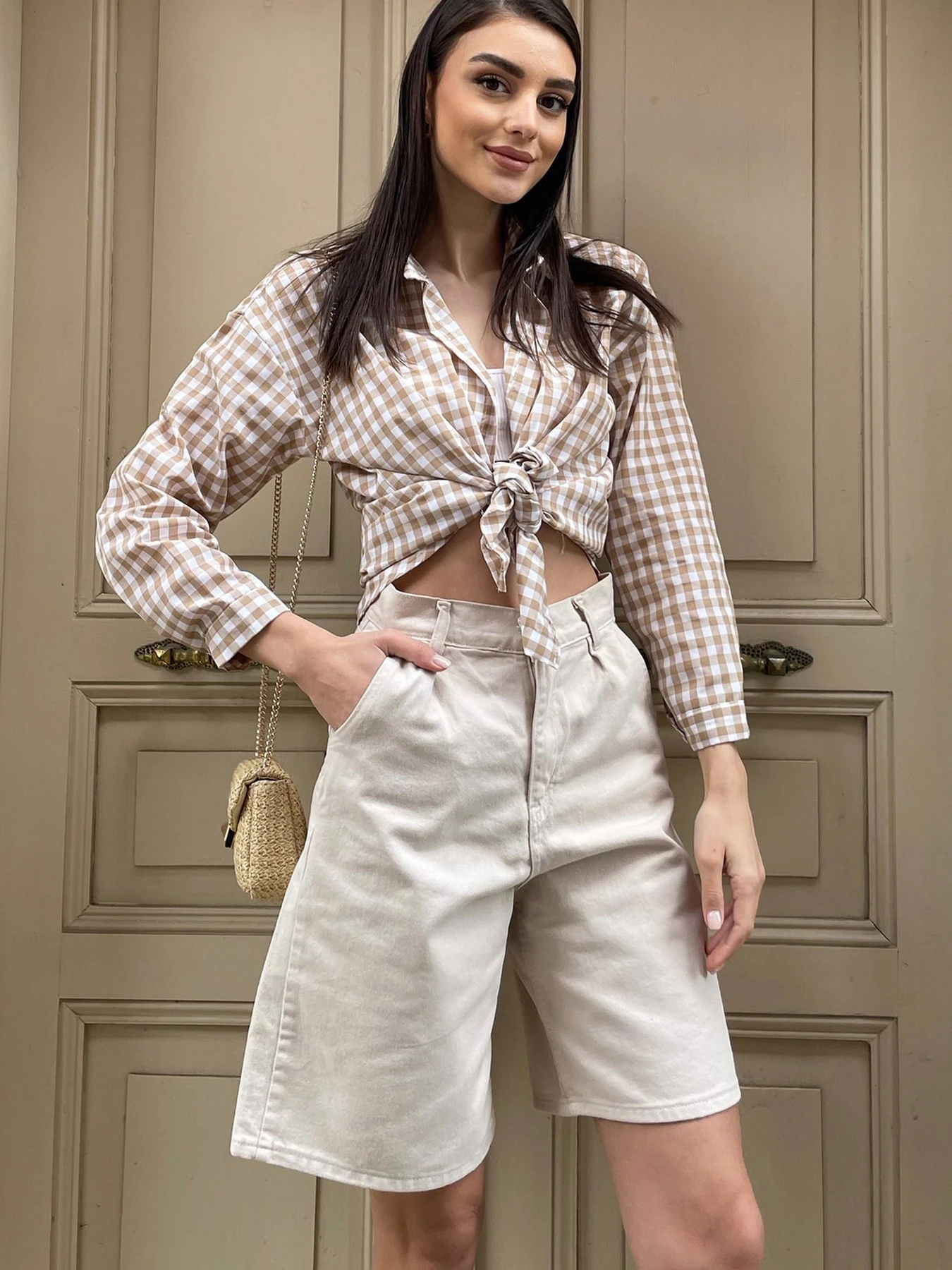 Шорты Trend Alacati Stili модель ALC-X8174/BEJ Шорты Trend Alacati Stili модель ALC-X8174/BEJ Фото