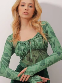 Рубашки Trend Alacati Stili модель ALC-X9872/YESiL Фото