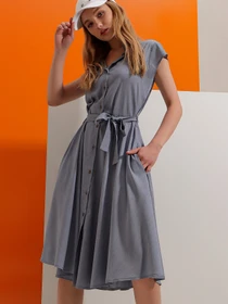 Платья Trend Alacati Stili модель ALC-X6056/Indigo Mavi Фото
