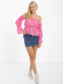 Сорочки Trend Alacati Stili модель ALC-X7824/Seker Pembe Фото