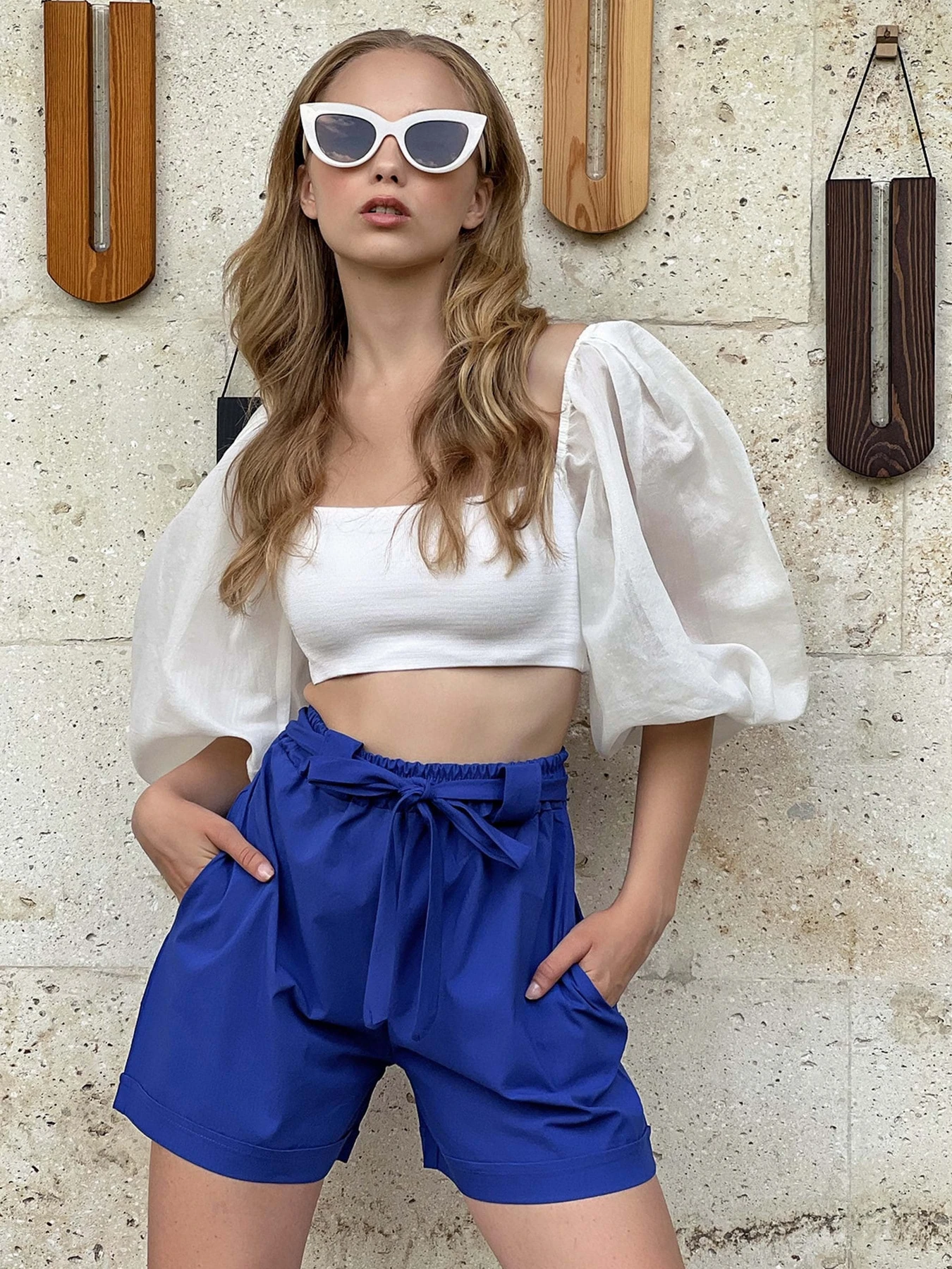Шорты Trend Alacati Stili модель ALC-X8450/Saks Шорты Trend Alacati Stili модель ALC-X8450/Saks Фото